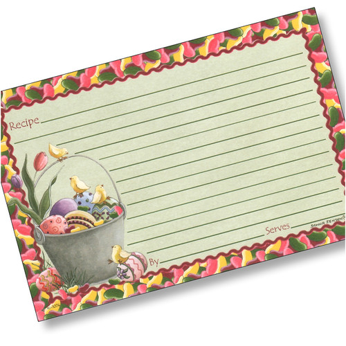 4x6 Easter Chicks Recipe Card - View 3