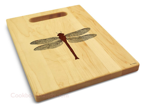 Dragonfly 9x12 Engraved Chopping Board Handle Maple Wood