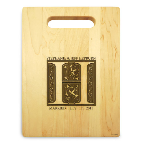 Fairy Tale 9x12 Small Personal Cutting Board Handle Maple Wood - View 3