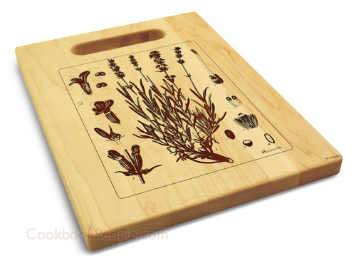 Lavender Herb 9x12 Small Engravedl Cutting Board Handle Maple Wood
