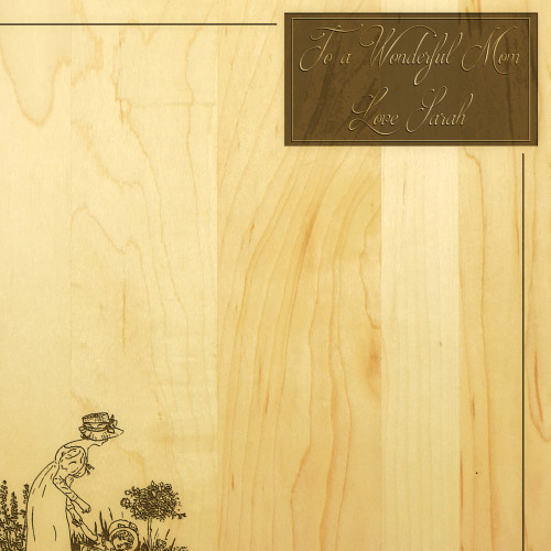 Mother Daughter 9x12 Personalized Chopping Board Handle Maple Wood
