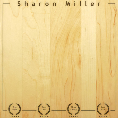 Recognition 9x12 Small Personalized Cutting Board Handle Maple Wood