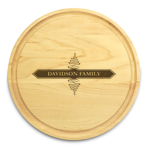 Apothecary 10in Round Maple Cutting Board with Juice Groove - View 3