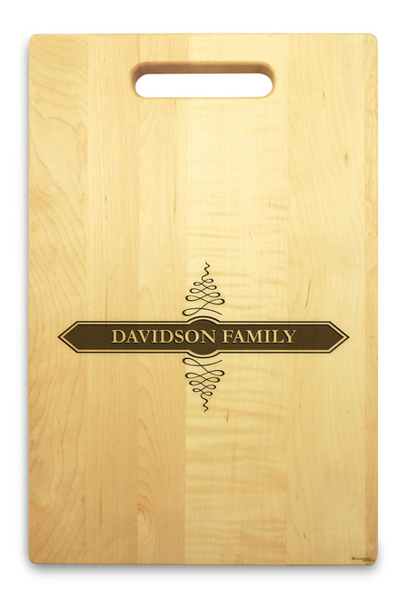 Apothecary 10x16 Handled Personalized Cutting Board - View 3