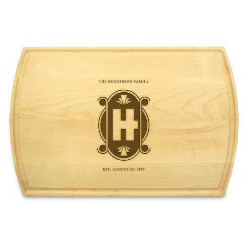 Art Deco 10x16 Grooved Chopping Board
