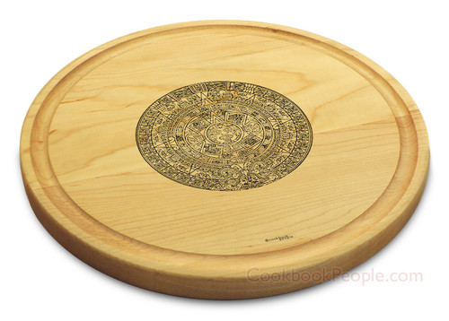 Aztec 10in Round Maple Chopping Board with Juice Groove