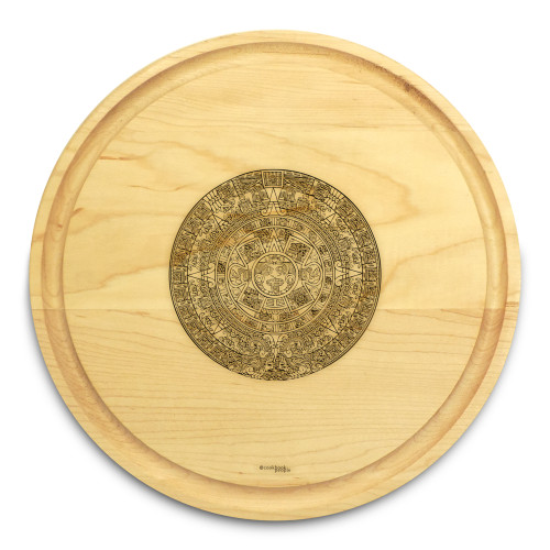 Aztec 10in Round Maple Chopping Board with Juice Groove - View 2