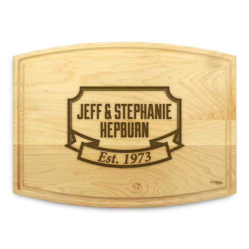 Banner Year 9x12 Grooved Engraved Cutting Board