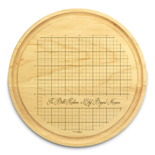 Beyond Measure 10in Round Maple Cutting Board with Juice Groove
