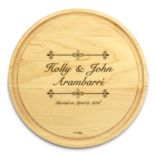 Bliss 10in Circle Maple Cutting Board with Juice Groove - View 3