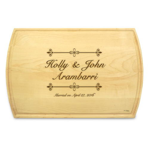 Bliss 10x16 Grooved Cutting Board Maple Made in USA