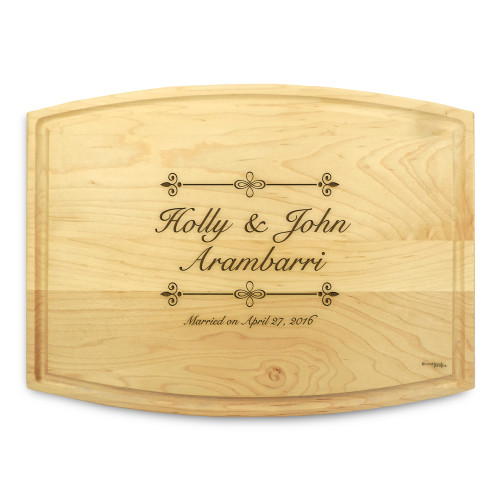 Bliss 9x12 Grooved Personalized Cutting Board