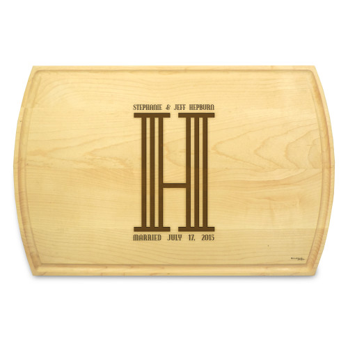 Columns 10x16 Grooved Personalized Cutting Board