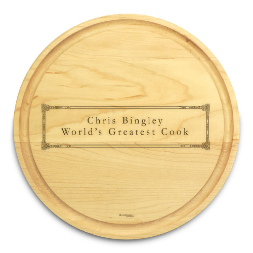 Corinthian 10in Round Maple Cutting Board with Juice Groove - View 3