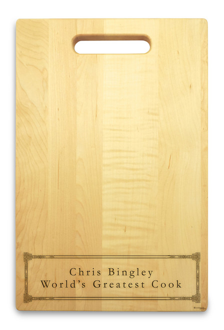 Corinthian 10x16 Handled Personalized Cutting Board - View 3