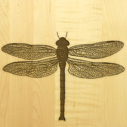 Dragonfly 10x16 Handle Engraved Cutting Board