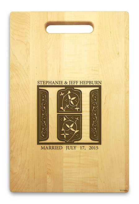 Fairy Tale 10x16 Hand Hole Maple Cutting Board - View 3