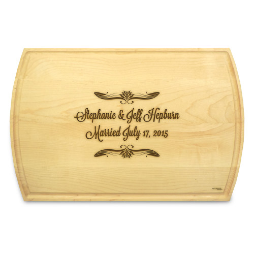Forever After 10x16 Grooved Cutting Board