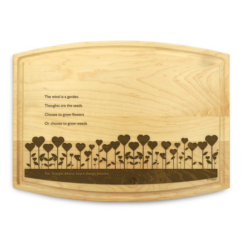 Garden Love 9x12 Grooved Cutting Board