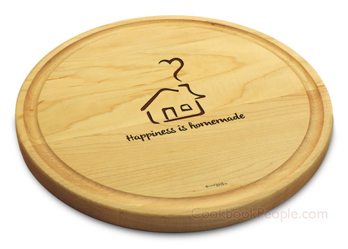 Homemade 10in Circle Maple Cutting Board with Juice Groove