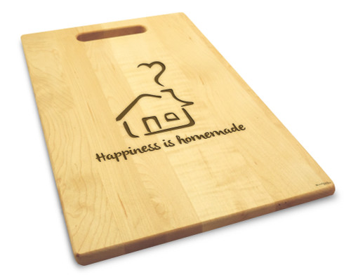 Homemade 10x16 Hand Hole Maple Cutting Board