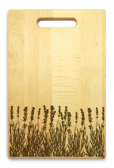 Lavender 10x16 Handle Cutting Board Maple Made in USA - View 2