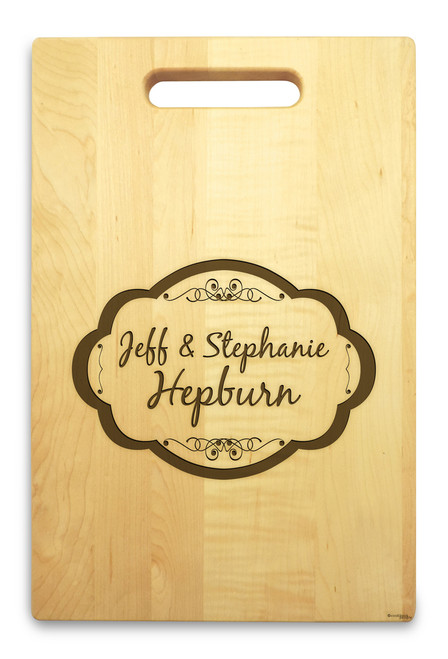Moderna 10x16 Handle Engraved Cutting Board - View 3