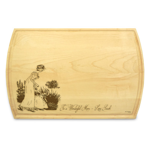 Mother Daughter 10x16 Grooved Cutting Board