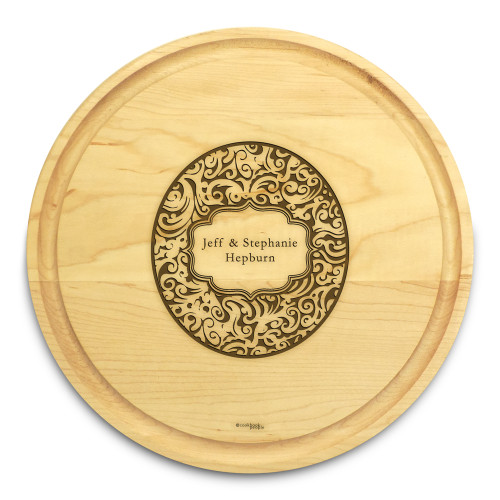 Paisley 10in Round Maple Cutting Board with Juice Groove - View 3