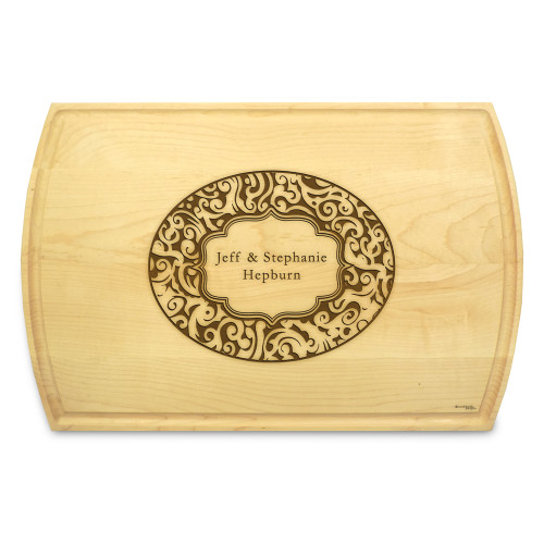 Paisley 10x16 Grooved Engraved Cutting Board