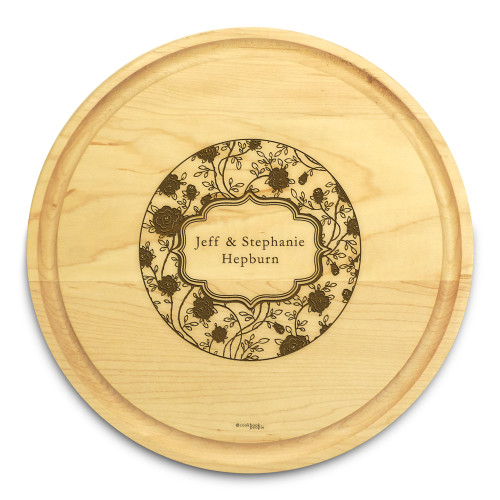 Petals 10in Round Maple Chopping Board with Juice Groove - View 3