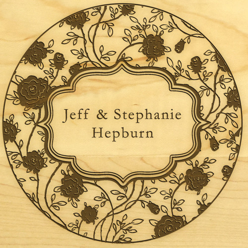 Petals 10in Round Maple Chopping Board with Juice Groove