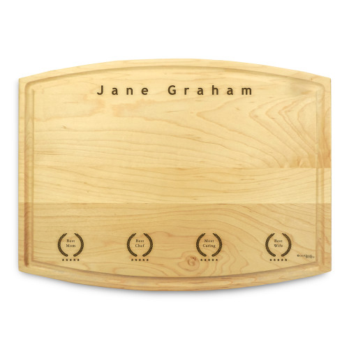 Recognition 9x12 Grooved Personalized Cutting Board