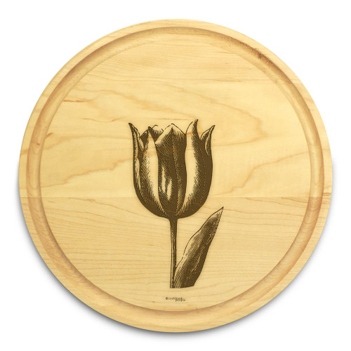 Tulip 10in Round Maple Chopping Board with Juice Groove - View 2