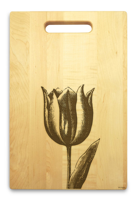 Tulip 10x16 Handle Engraved Cutting Board - View 2