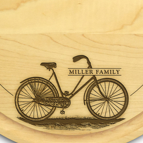 Bicycle 10in Circle Maple Cutting Board with Juice Groove