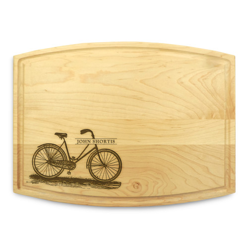 Bicycle2 9x12 Grooved Cutting Board