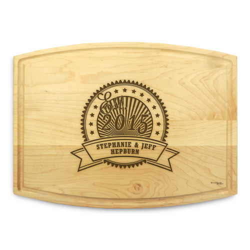 Blue Ribbon 9x12 Grooved Engraved Cutting Board