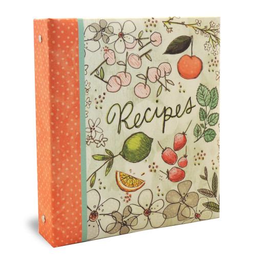 Fruit Fusions Half Page Recipe Binder – 4x6 Cards, Dividers & Pockets Included
