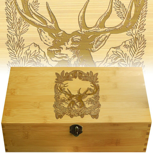 Pinetree Deer Engraved Multikeep Box