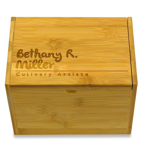 Signature Dish 4x6 Personalized Recipe Card Box