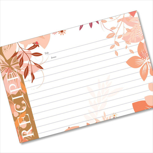 4x6 Recipe Card Jungle Boogie Pink