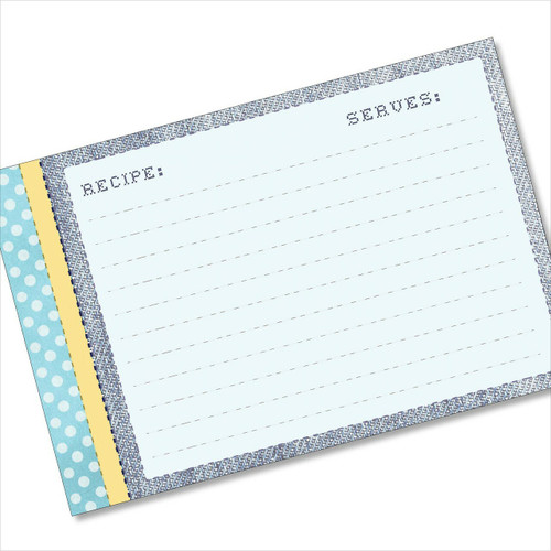 4x6 Recipe Card Stitches and Polkadots