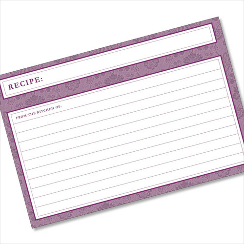 4x6 Recipe Card Agatha Plum Purple