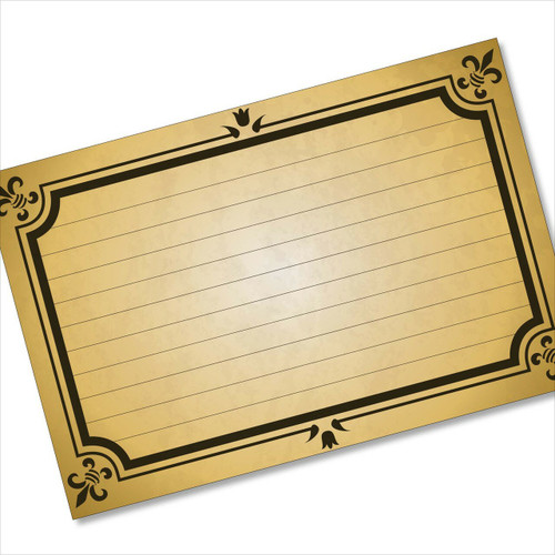 4x6 Recipe Card Formal Card Ancient Brown