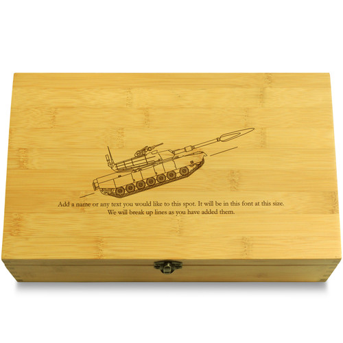 Army Tank Boy Multikeep Box Light Wood Organizer