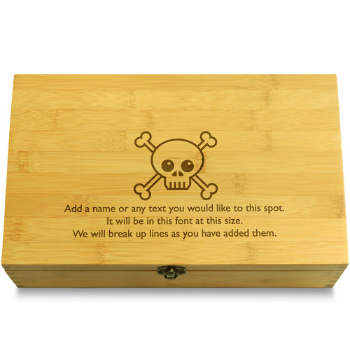 Funny Skull and Crossbones Boy Multikeep Box Bamboo Chest