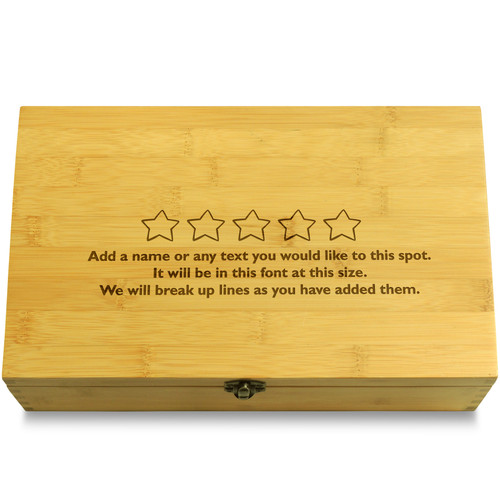 5 Star Husband Decorative Bamboo Wood Multikeep Box Light Wood Chest