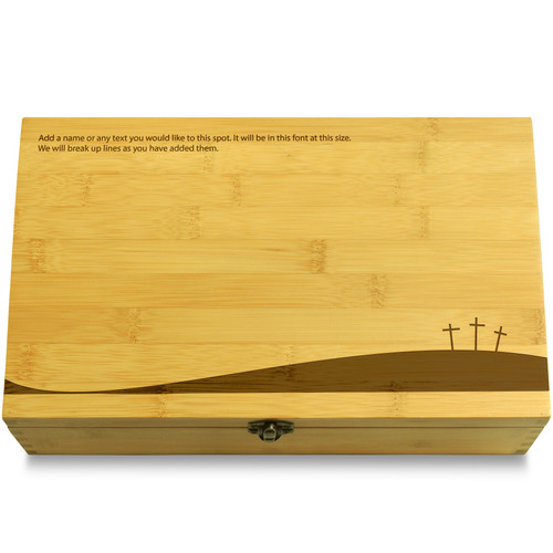 Three Crosses on Hill for Easter Christianity Multikeep Box Moving Wall Chest