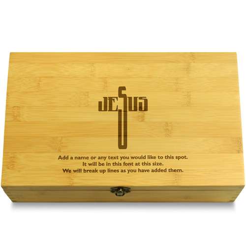 Modern Jesus Cross Christianity Multikeep Box Sustainable Chest